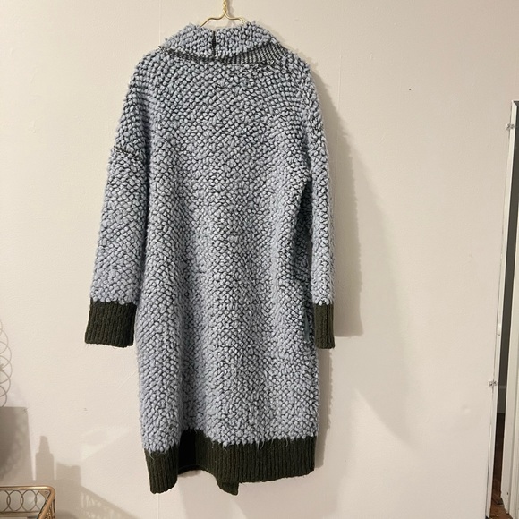 Elizabeth and James Mohair and Wool Chunky Knit Cardigan Sweater Duster Jacket - Picture 3 of 9